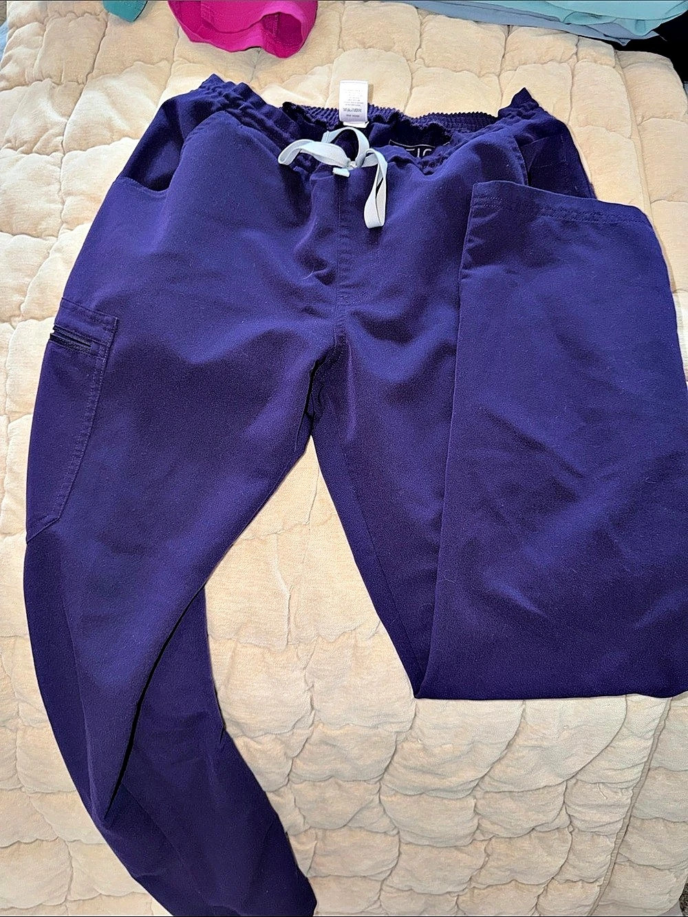 FIGS Yola Skinny Scrub Pant Eggplant